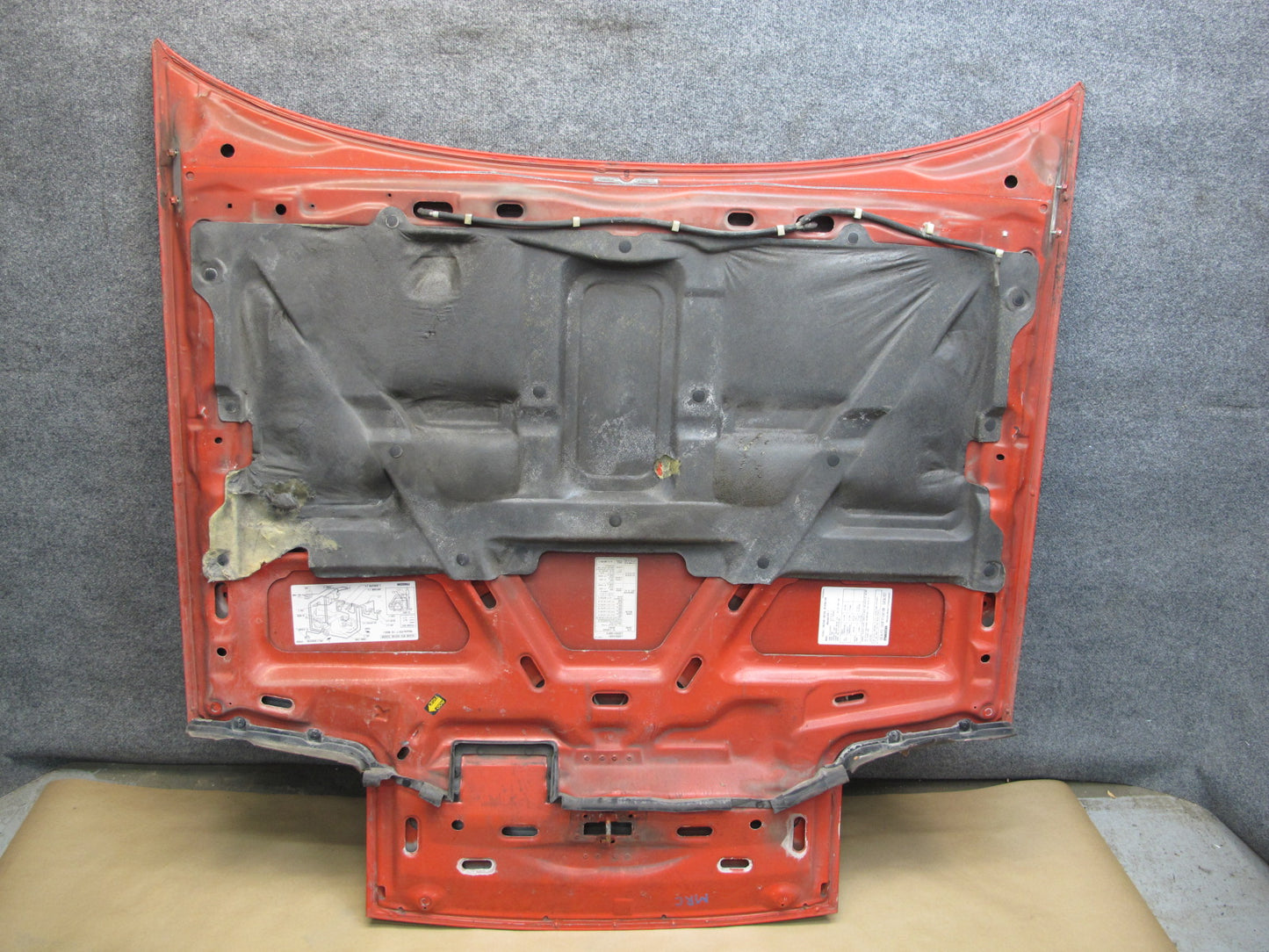 86-91 Mazda RX7 FC3S NON Turbo Front Hood Bonnet Shell Panel Cover RED OEM