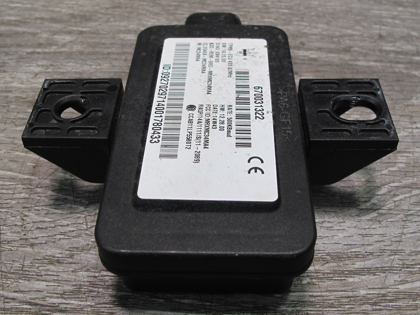 14-17 Maserati Ghibli M157 SQ4 Tmps Tire Pressure Monitor Sensor 670031322 OEM