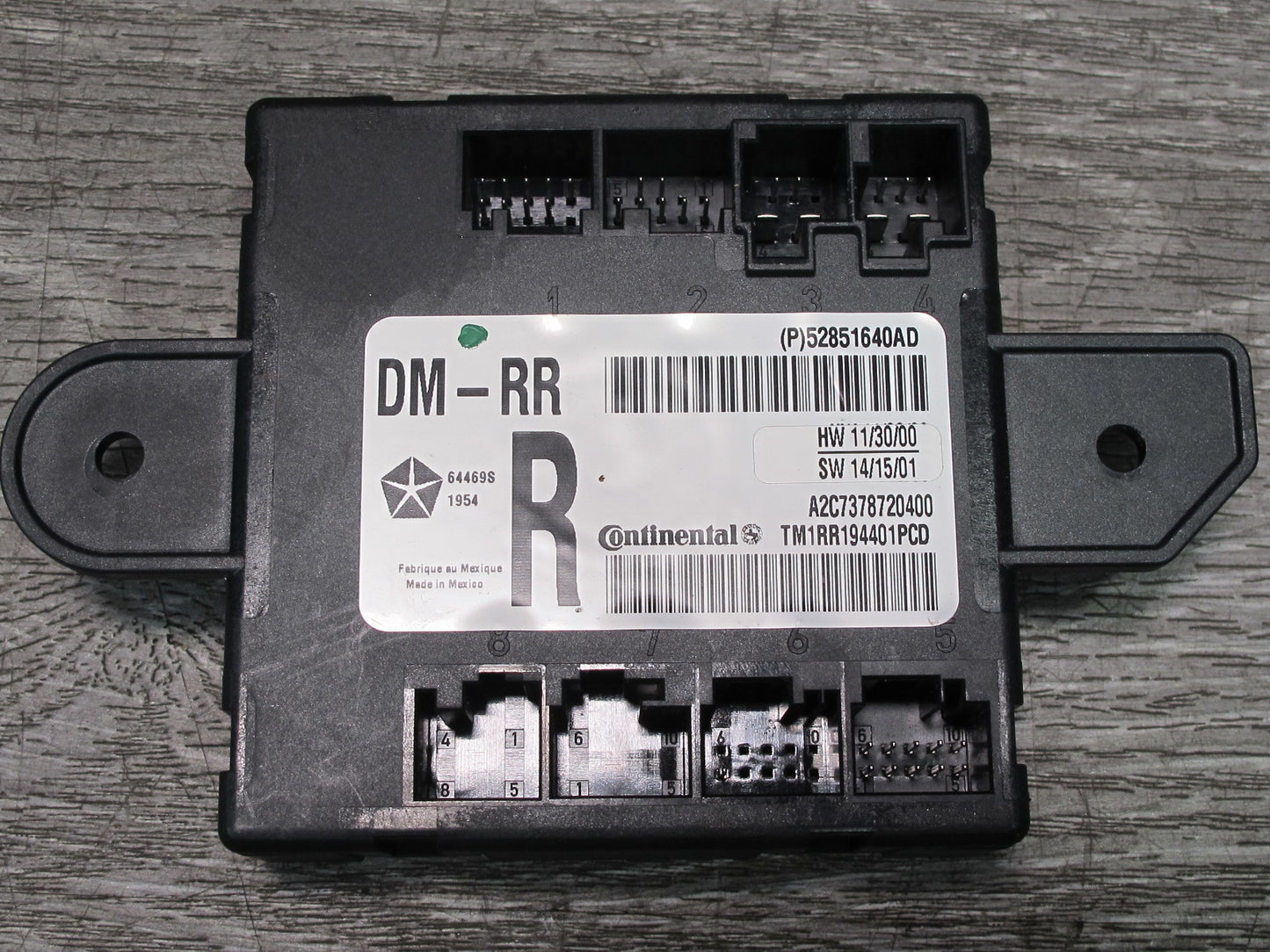 14-19 Maserati Ghibli M157 Rear Right Door Control Module 52851640AD OEM