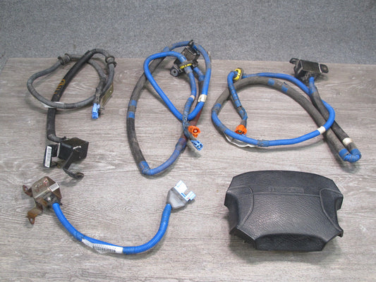 90-91 MAZDA RX7 FRONT LEFT DRIVER SIDE STEERING WHEEL SRS AIRBAG W/ IMPACT SENSOR SET OEM