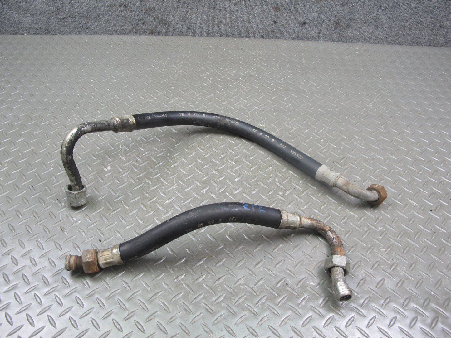 1984-1986 Porsche 928 S Oil Pressure Hose Line Set of 2