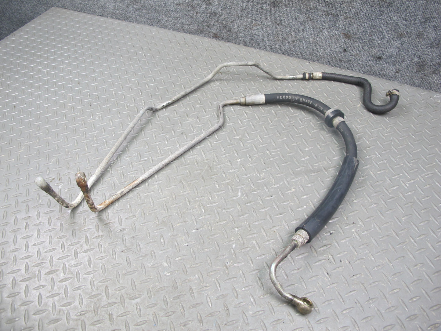 1984-1986 Porsche 928 S Power Steering Pressure Line Hose Pipe Set