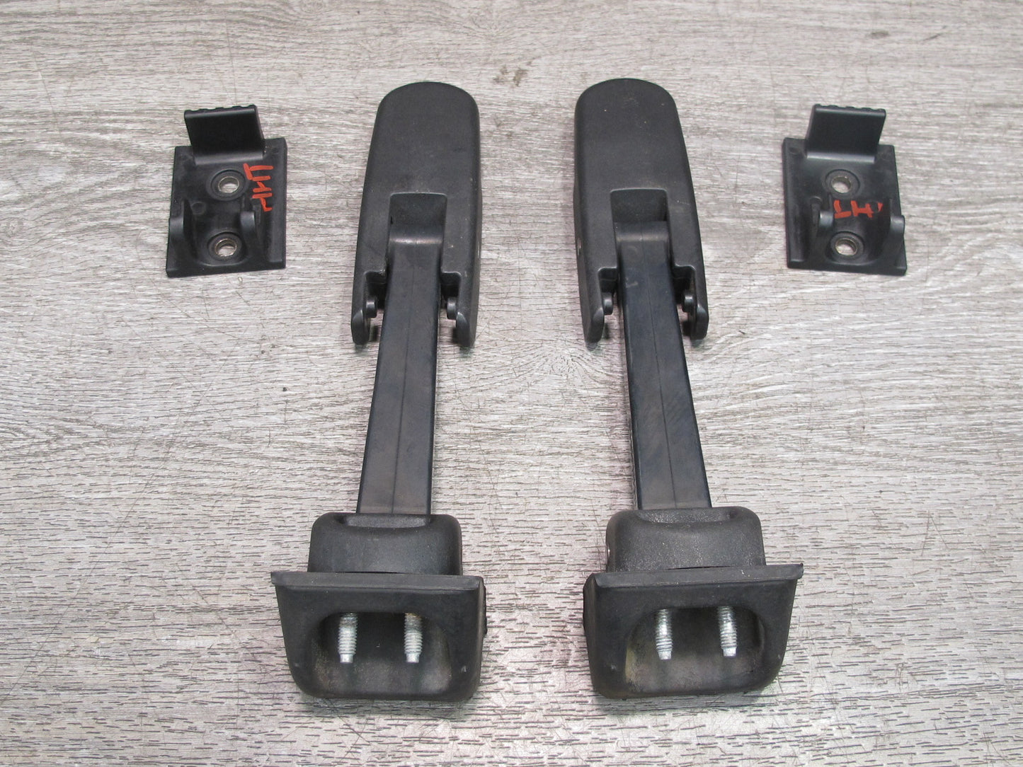 2003-2009 Hummer H2 Front Left & Right Hood Bonnet Latch Lock Strap Support Set