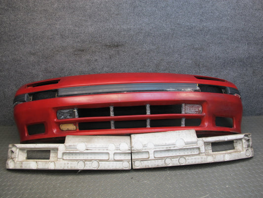 86-88 Mazda RX7 Front Bumper Cover Pure RED w Impact Foam Absorber OEM