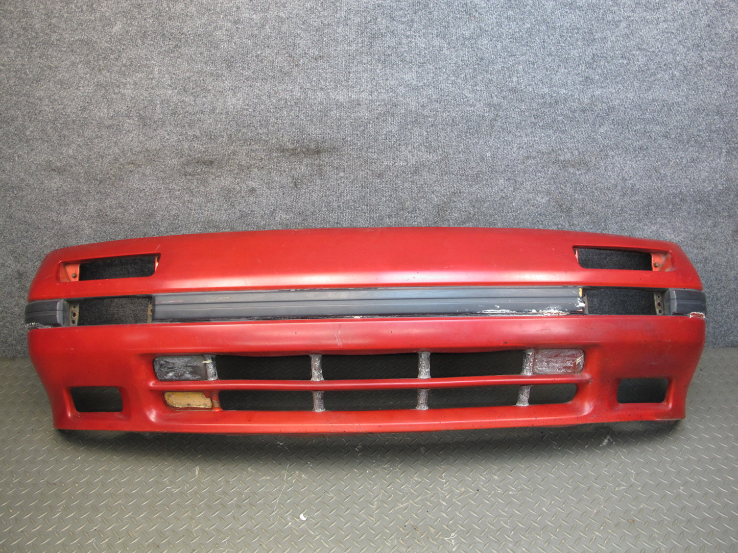 86-88 Mazda RX7 Front Bumper Cover Pure RED w Impact Foam Absorber OEM