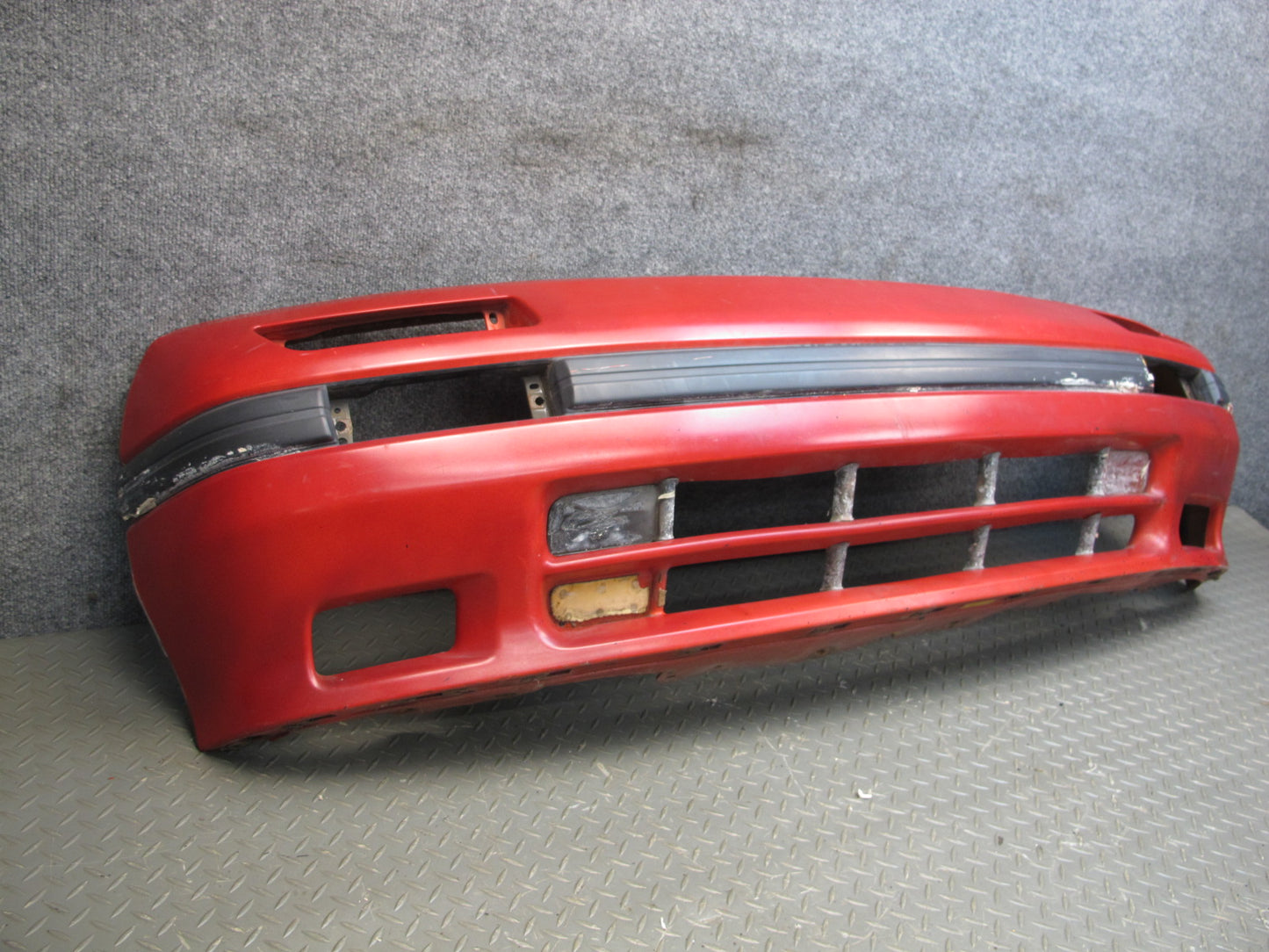 86-88 Mazda RX7 Front Bumper Cover Pure RED w Impact Foam Absorber OEM