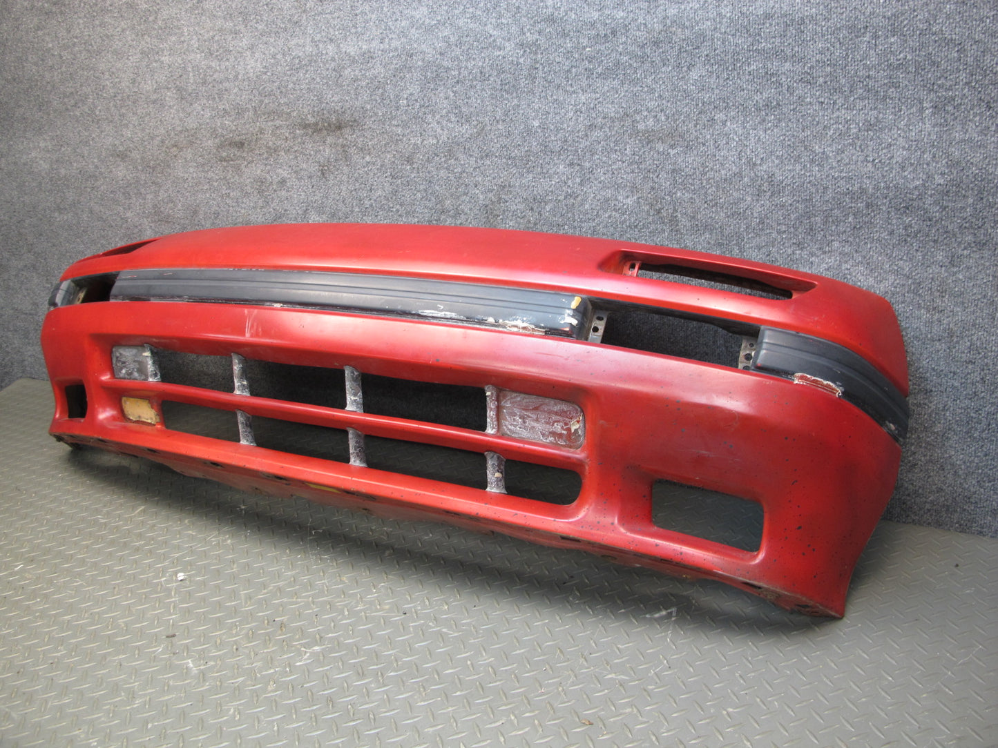 86-88 Mazda RX7 Front Bumper Cover Pure RED w Impact Foam Absorber OEM