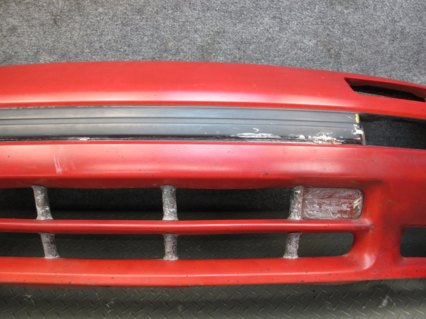 86-88 Mazda RX7 Front Bumper Cover Pure RED w Impact Foam Absorber OEM