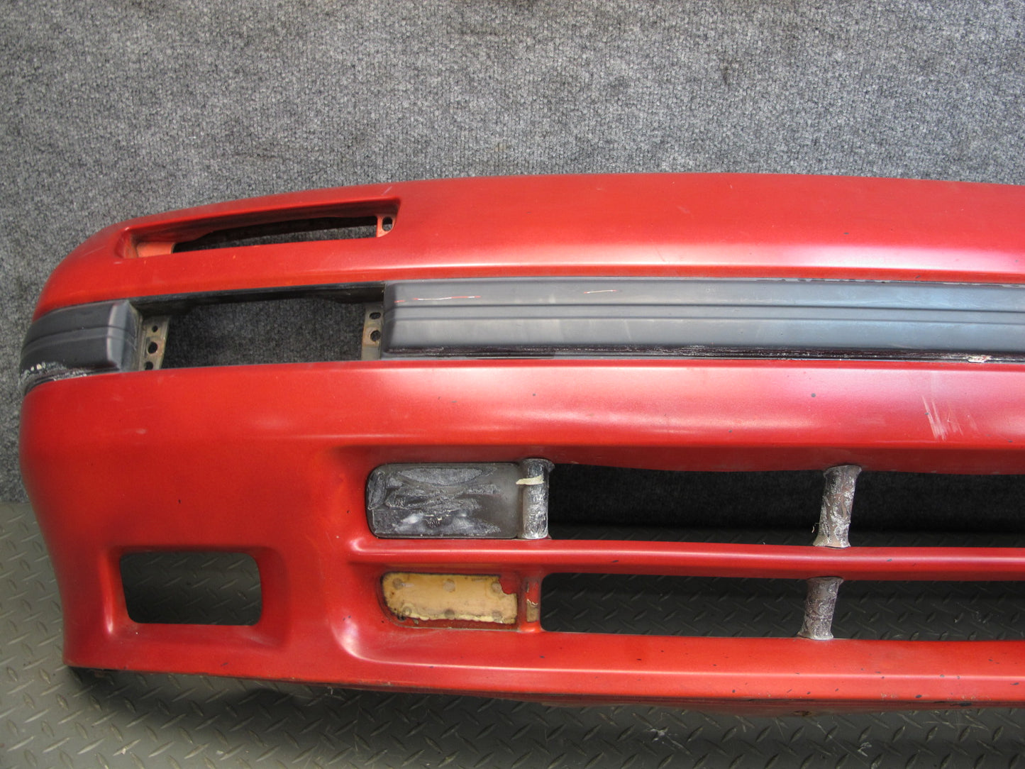 86-88 Mazda RX7 Front Bumper Cover Pure RED w Impact Foam Absorber OEM