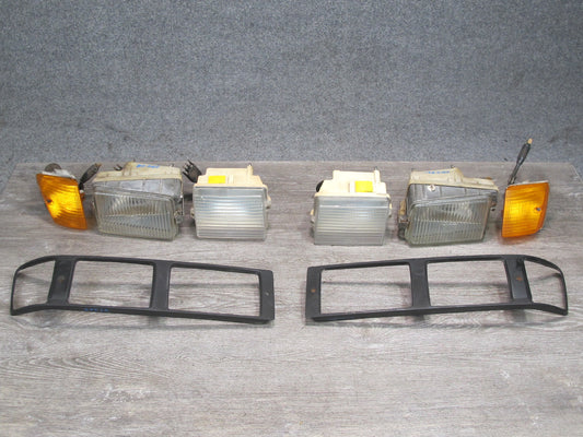 1978-1986 Porsche 928 S Front Left & Right Side Fog Light Turn Signal Lamp Set