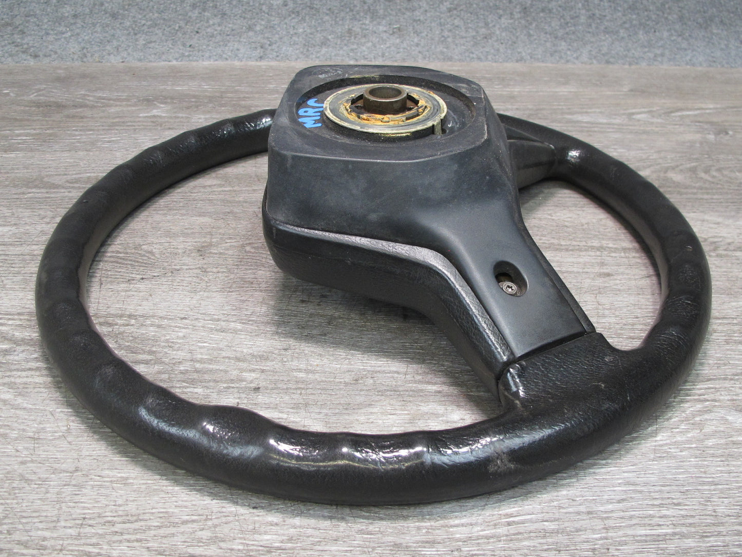 86-88 Mazda RX7 2-SPOKE Steering w Horn Pad Button Black OEM