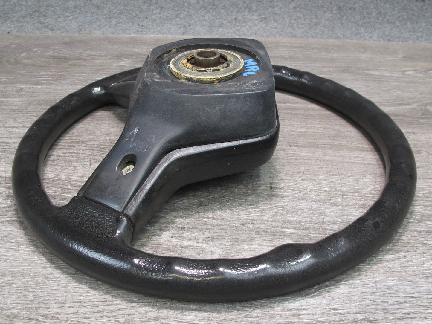 86-88 Mazda RX7 2-SPOKE Steering w Horn Pad Button Black OEM