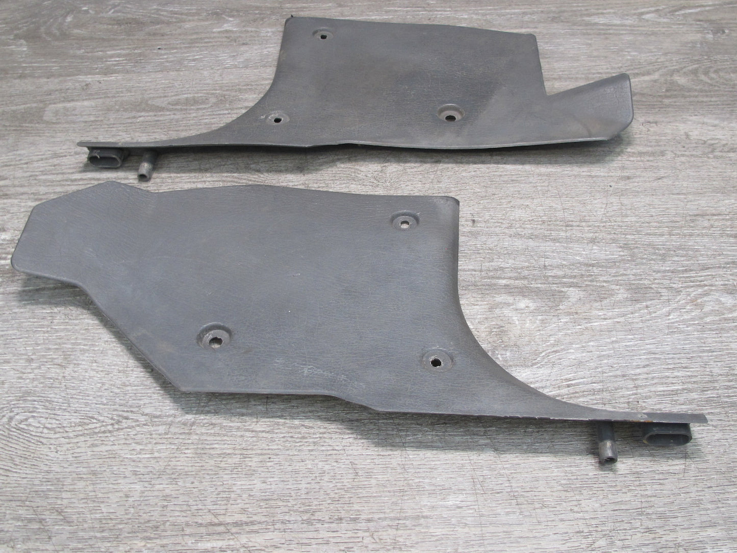 86-88 Mazda RX7 Set of 2 Left & Right Kick Trim Cover Panel Gray OEM