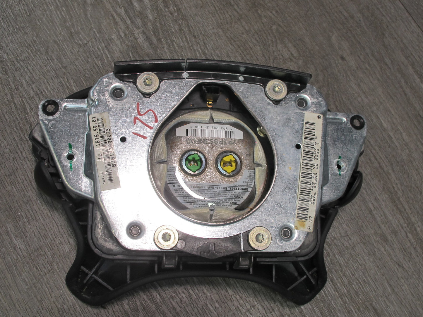 03-08 MERCEDES R230 SL500 SL600 FRONT LEFT DRIVER SIDE STEERING WHEEL SRS AIRBAG OEM