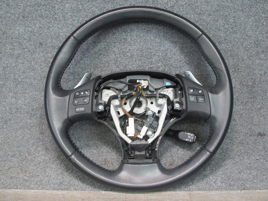 06-12 Lexus IS350 IS250 A/T Leather Steering w Switches & Paddles Black OEM