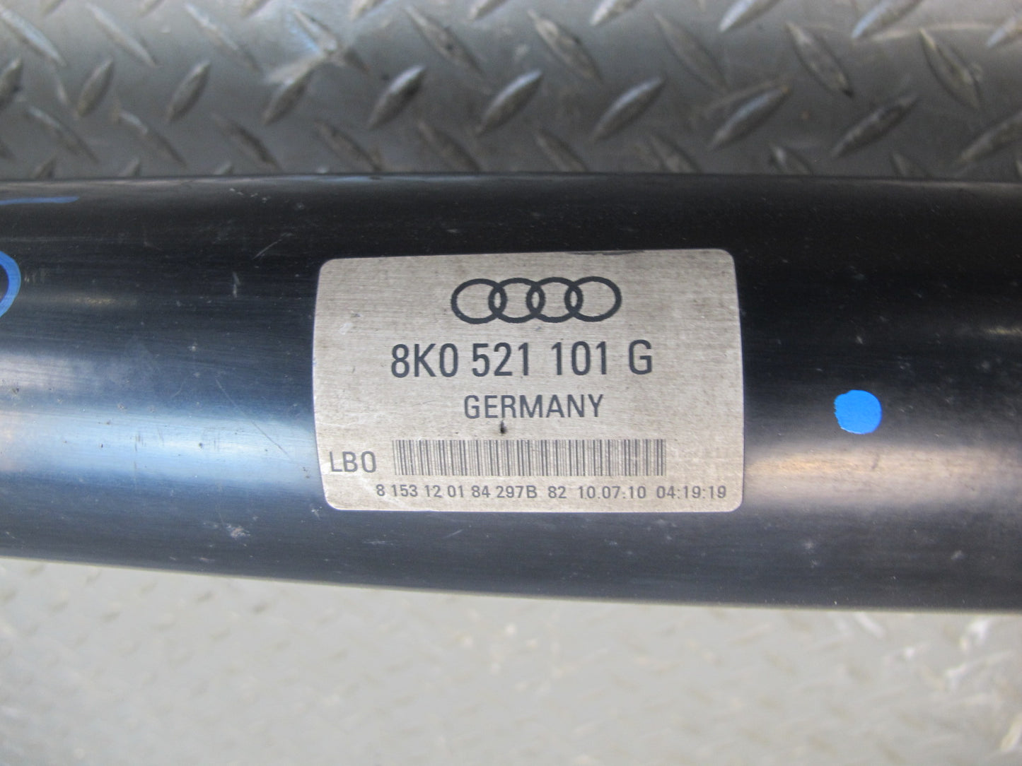 10-16 Audi B8 S4 AWD A/T Rear Drive Shaft Driveshaft 143K Miles 8K0521101G OEM