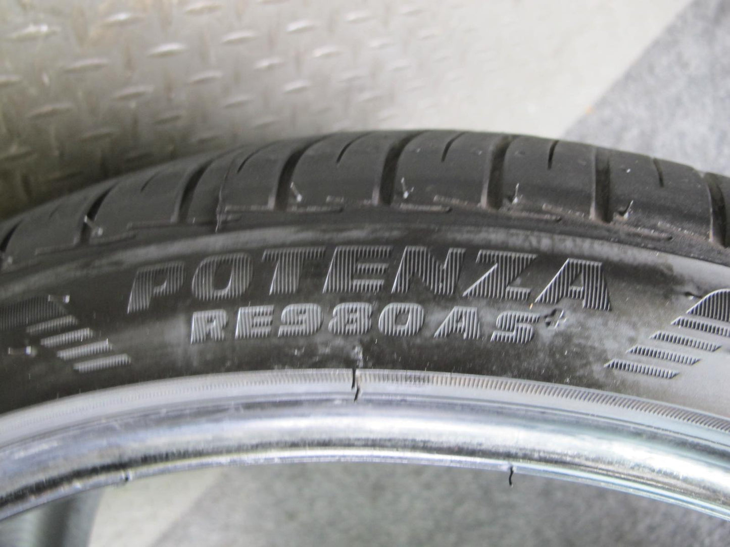 Bridgestone Potenza RE980AS+ A/S Tire 255/35 R19 96W 1524 8/32 Tread