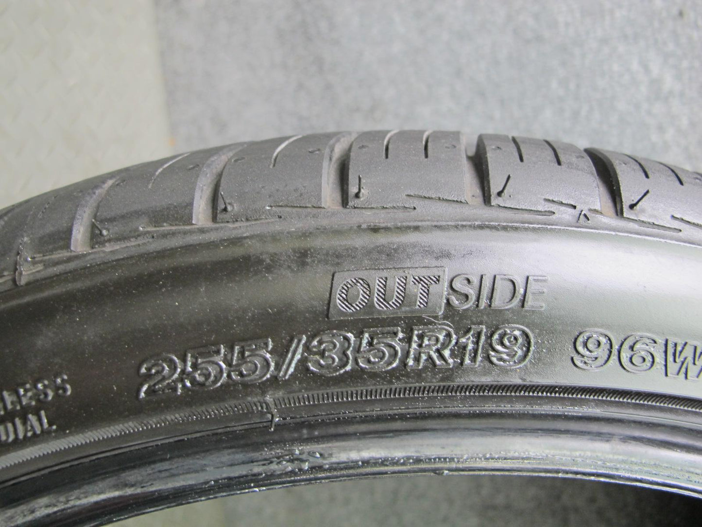 Bridgestone Potenza RE980AS+ A/S Tire 255/35 R19 96W 1524 8/32 Tread