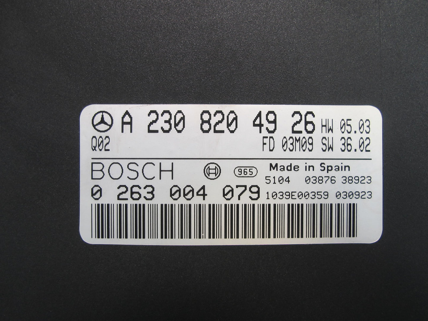 03-06 Mercedes R230 Sl-class Park Parking Assist Control Module Unit OEM