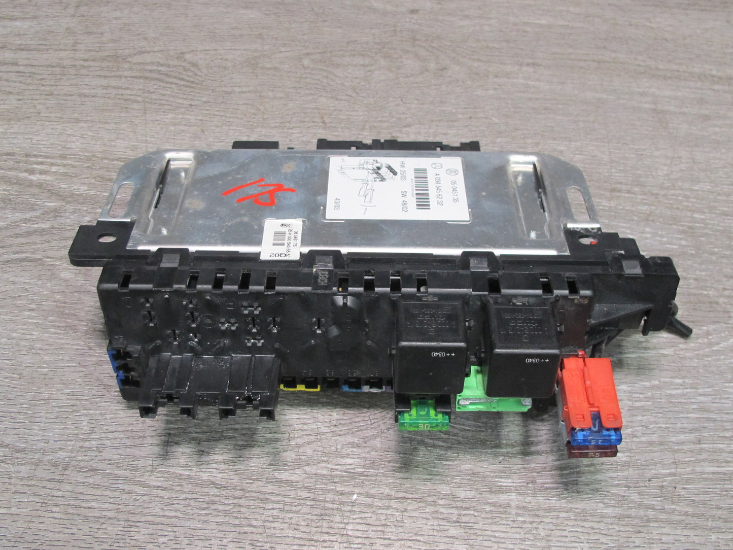 03-12 Mercedes R230 Sl-class Rear SAM Fuse Relay Box Module 0345456232 OEM