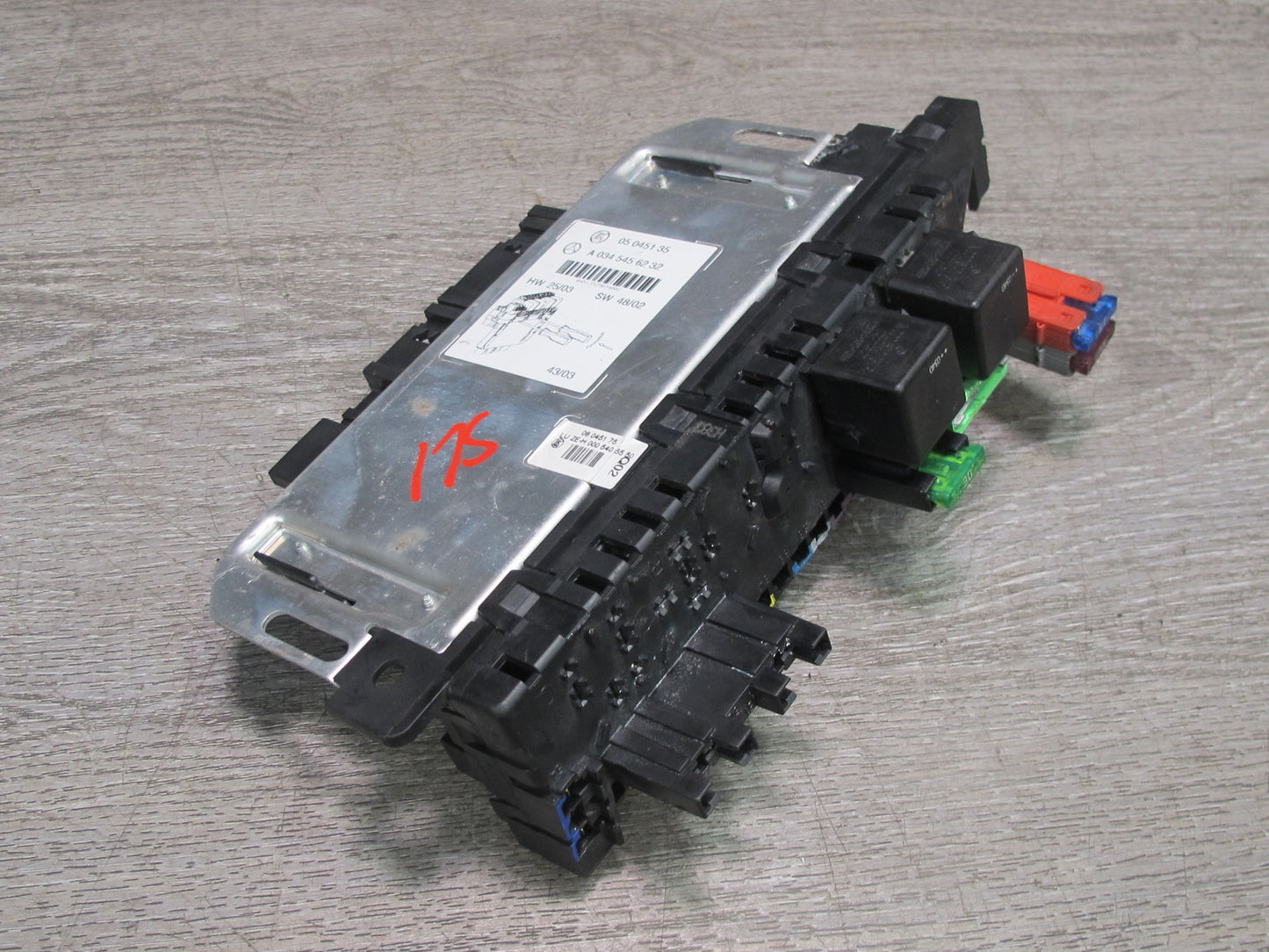 03-12 Mercedes R230 Sl-class Rear SAM Fuse Relay Box Module 0345456232 OEM