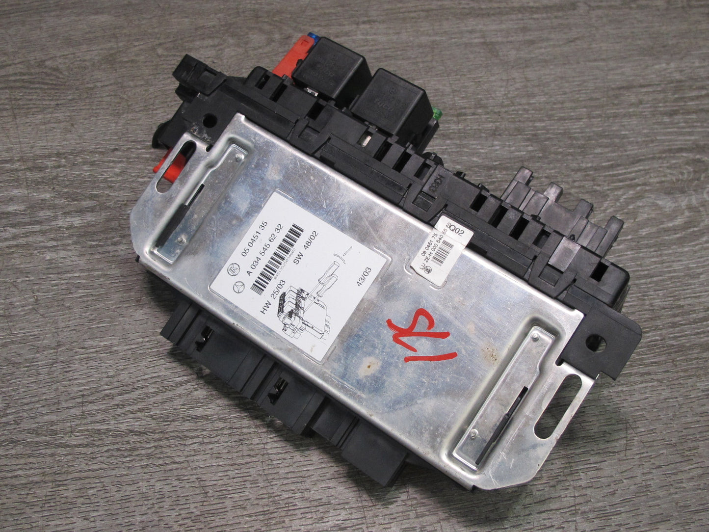 03-12 Mercedes R230 Sl-class Rear SAM Fuse Relay Box Module 0345456232 OEM
