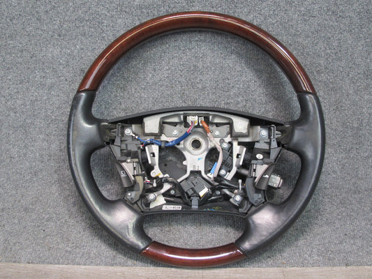 07-09 Lexus UVF46 LS600h LS460 Heated Leather Wood Steering w Controls OEM