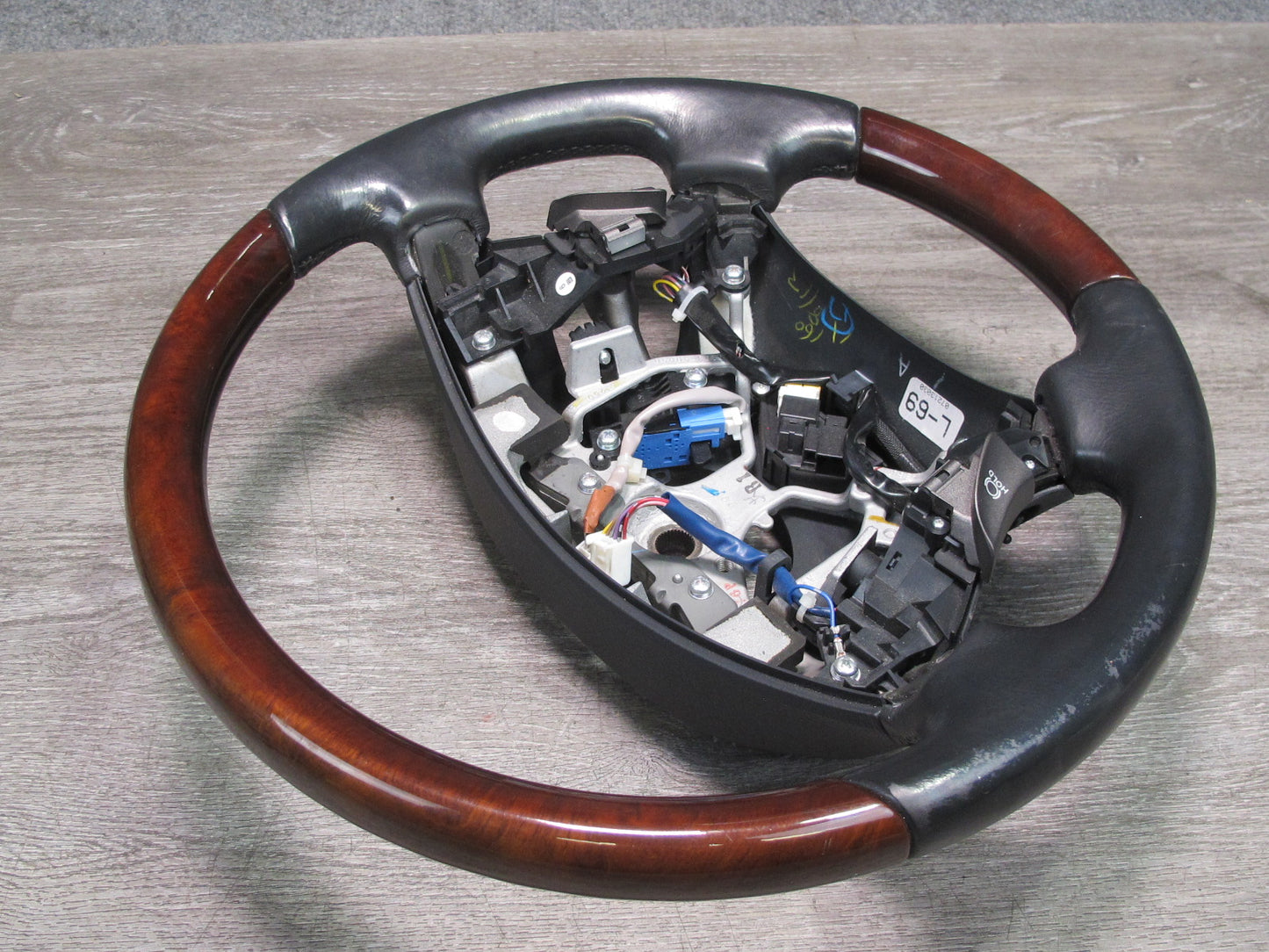 07-09 Lexus UVF46 LS600h LS460 Heated Leather Wood Steering w Controls OEM