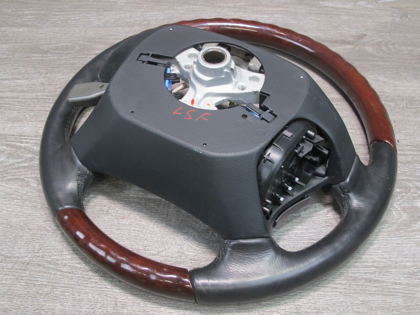 07-09 Lexus UVF46 LS600h LS460 Heated Leather Wood Steering w Controls OEM