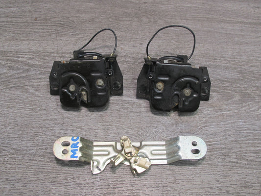 86-91 Mazda RX7 Coupe Rear Left & Right Trunk Lock Latch w Striker Catch OEM