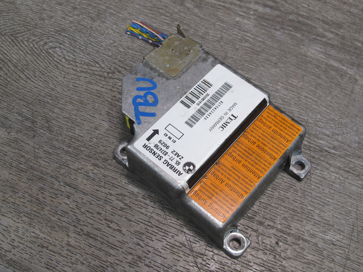 97-99 BMW Z3 E36 SRS AIRBAG SENSOR CONTROL MODULE 8374798 OEM