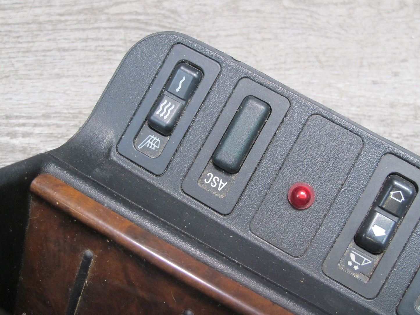 96-99 BMW E36 Convertible Console Storage TOP Roof Heated Seat ASC Switch OEM