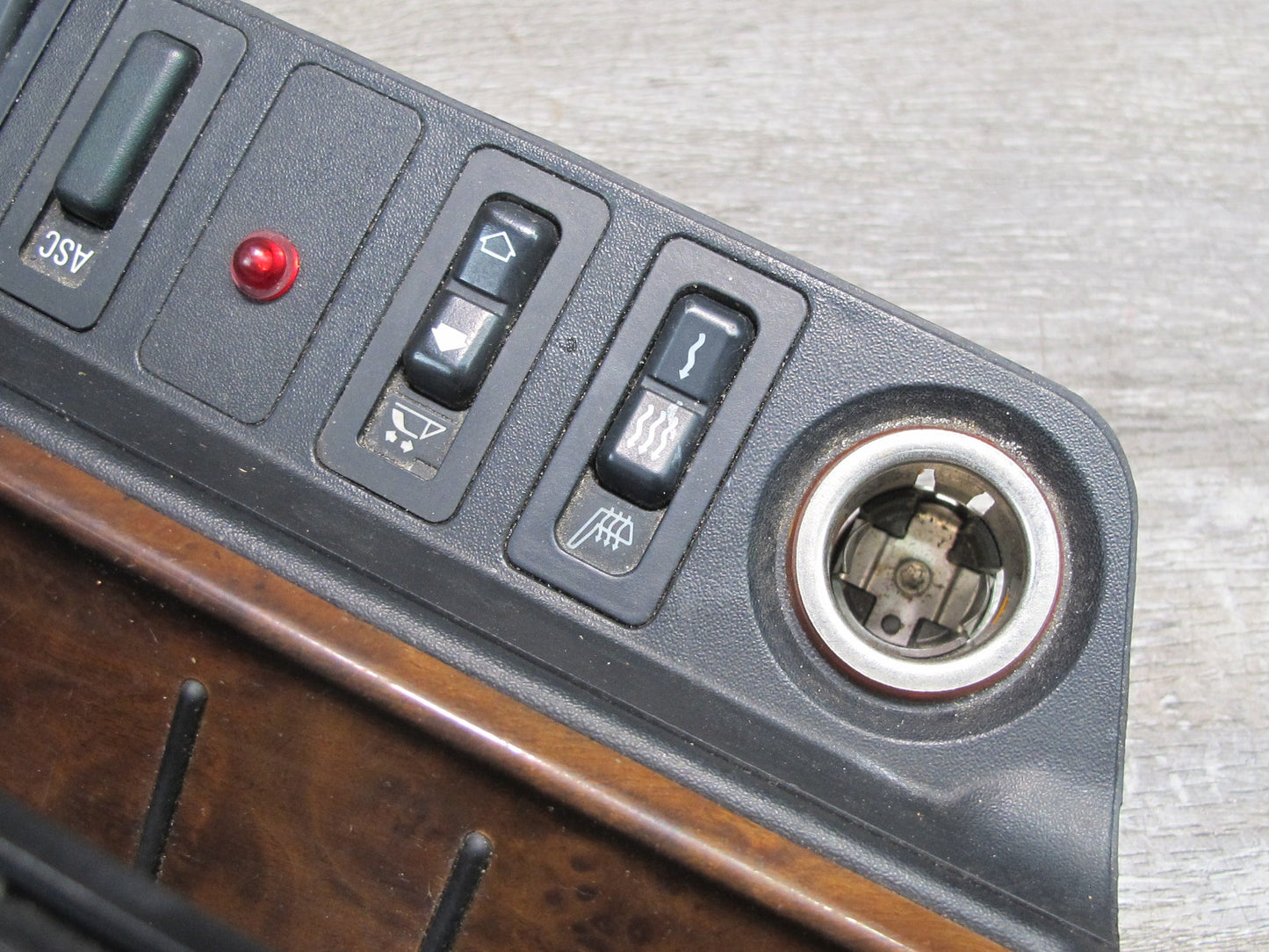 96-99 BMW E36 Convertible Console Storage TOP Roof Heated Seat ASC Switch OEM