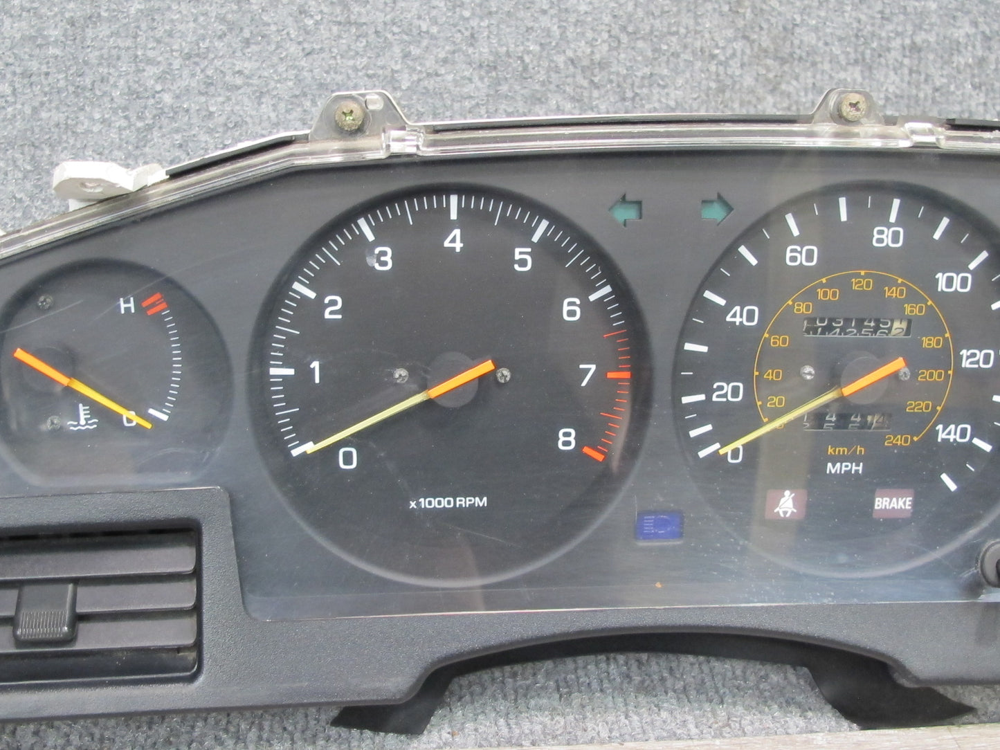 87-88 Toyota Supra MA71 Turbo M/T Instrument Cluster Gauge Speedometer OEM