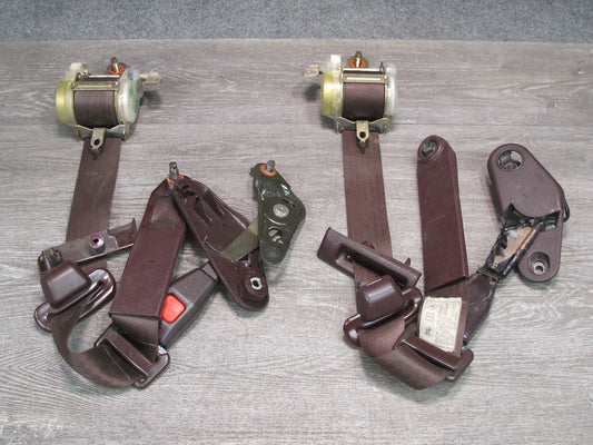 86-88 TOYOTA SUPRA MK3 FRONT LEFT & RIGHT SIDE SEATBELT RETRACTOR W/ BUCKLE SET OEM