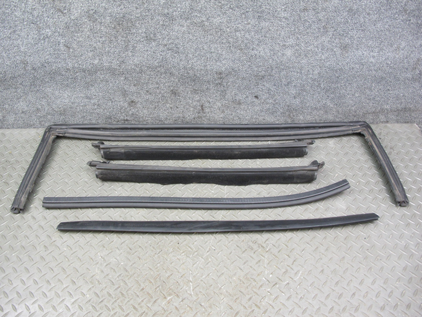 03-06 Mercedes R230 Convertible Set of 5 Rear Roof Weather Strip Seal OEM