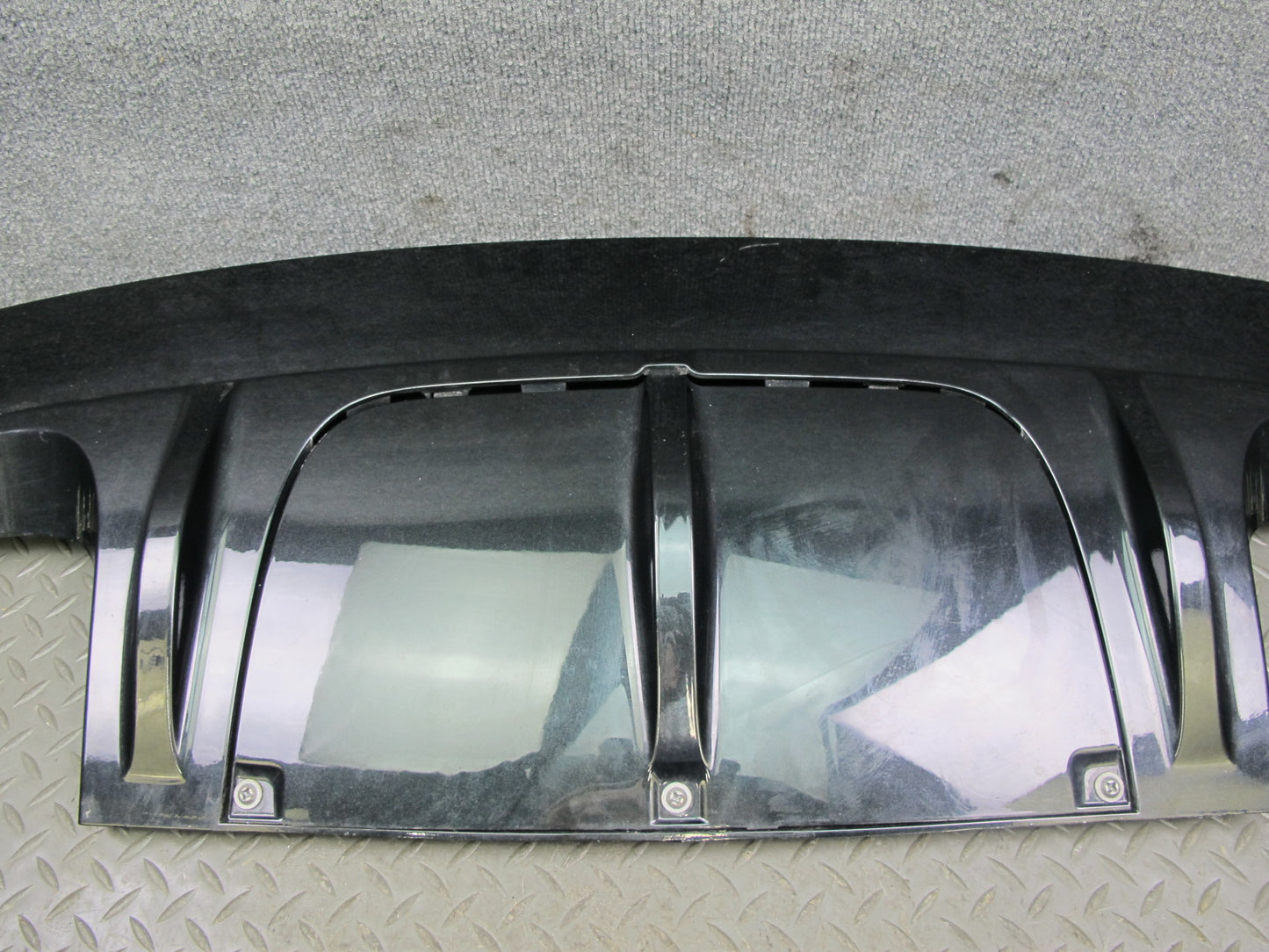 10-14 BMW E71 X6M Rear Bumper Diffuser Lower Valance Cover Black OEM