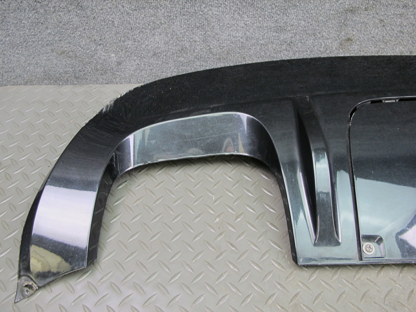 10-14 BMW E71 X6M Rear Bumper Diffuser Lower Valance Cover Black OEM