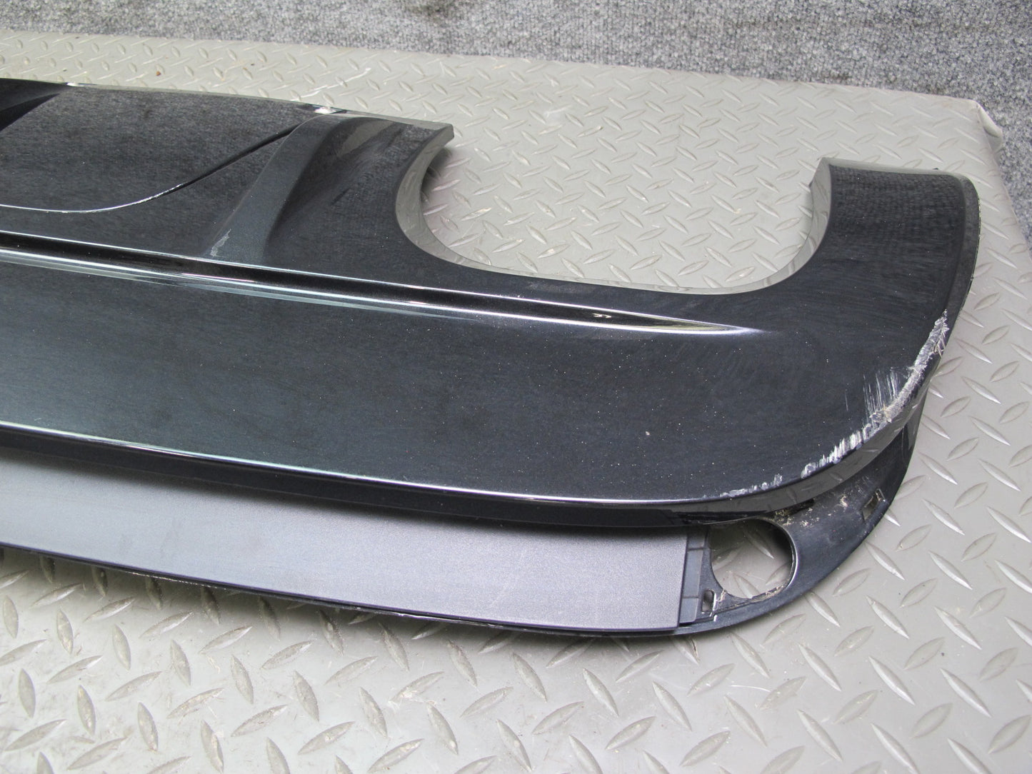 10-14 BMW E71 X6M Rear Bumper Diffuser Lower Valance Cover Black OEM