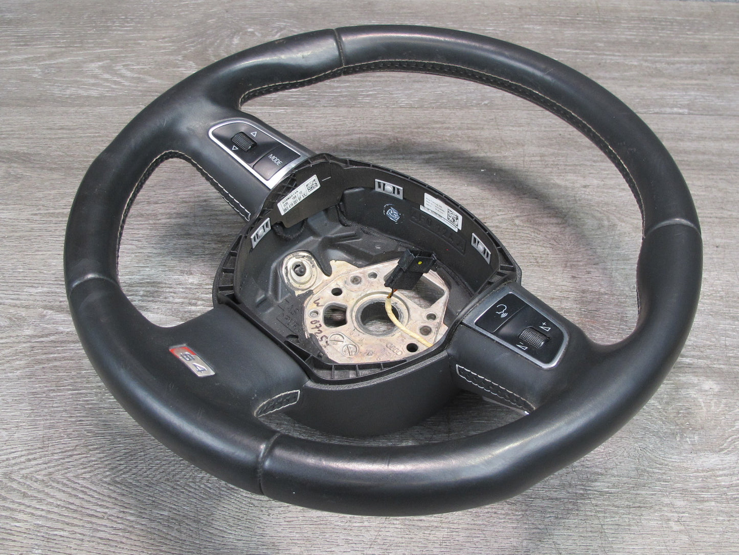 09-12 Audi B8 S4 A4 3-SPOKE S-line Sport Leather Steering Wheel Black OEM