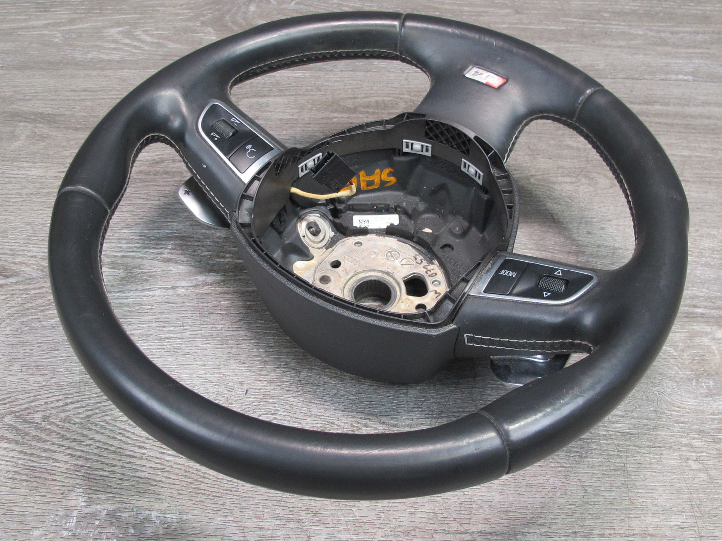 09-12 Audi B8 S4 A4 3-SPOKE S-line Sport Leather Steering Wheel Black OEM