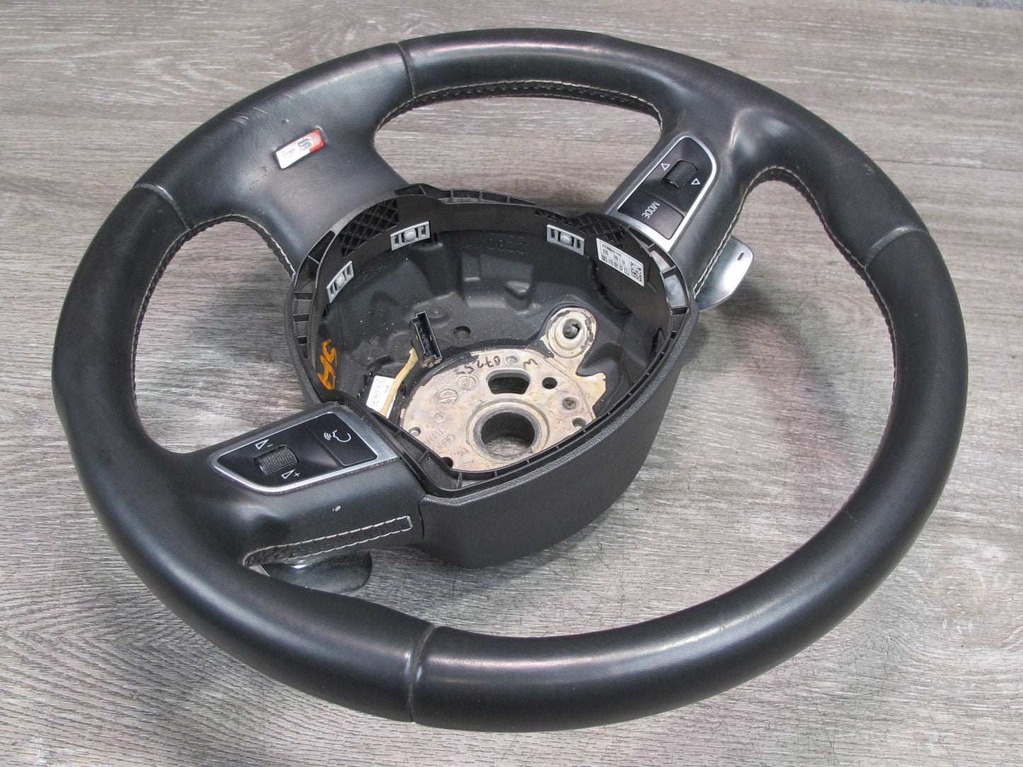 09-12 Audi B8 S4 A4 3-SPOKE S-line Sport Leather Steering Wheel Black OEM