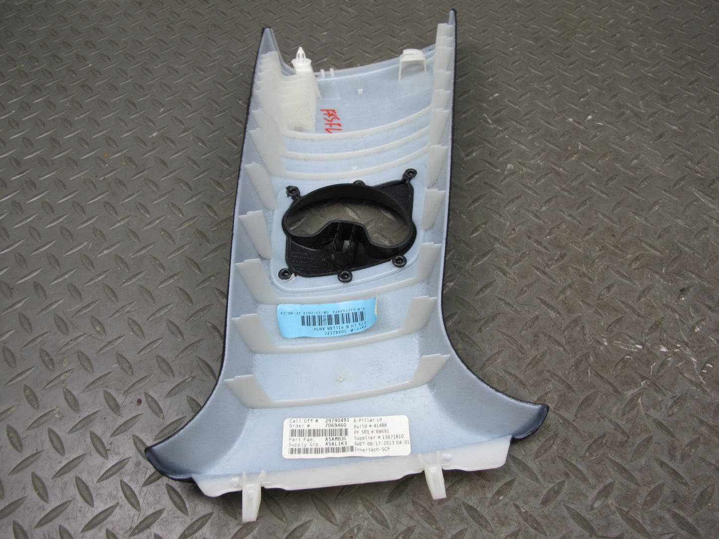 09-14 BMW E71 X6 Set of 2 Left & Right Upper B Pillar Trim Panel Black OEM