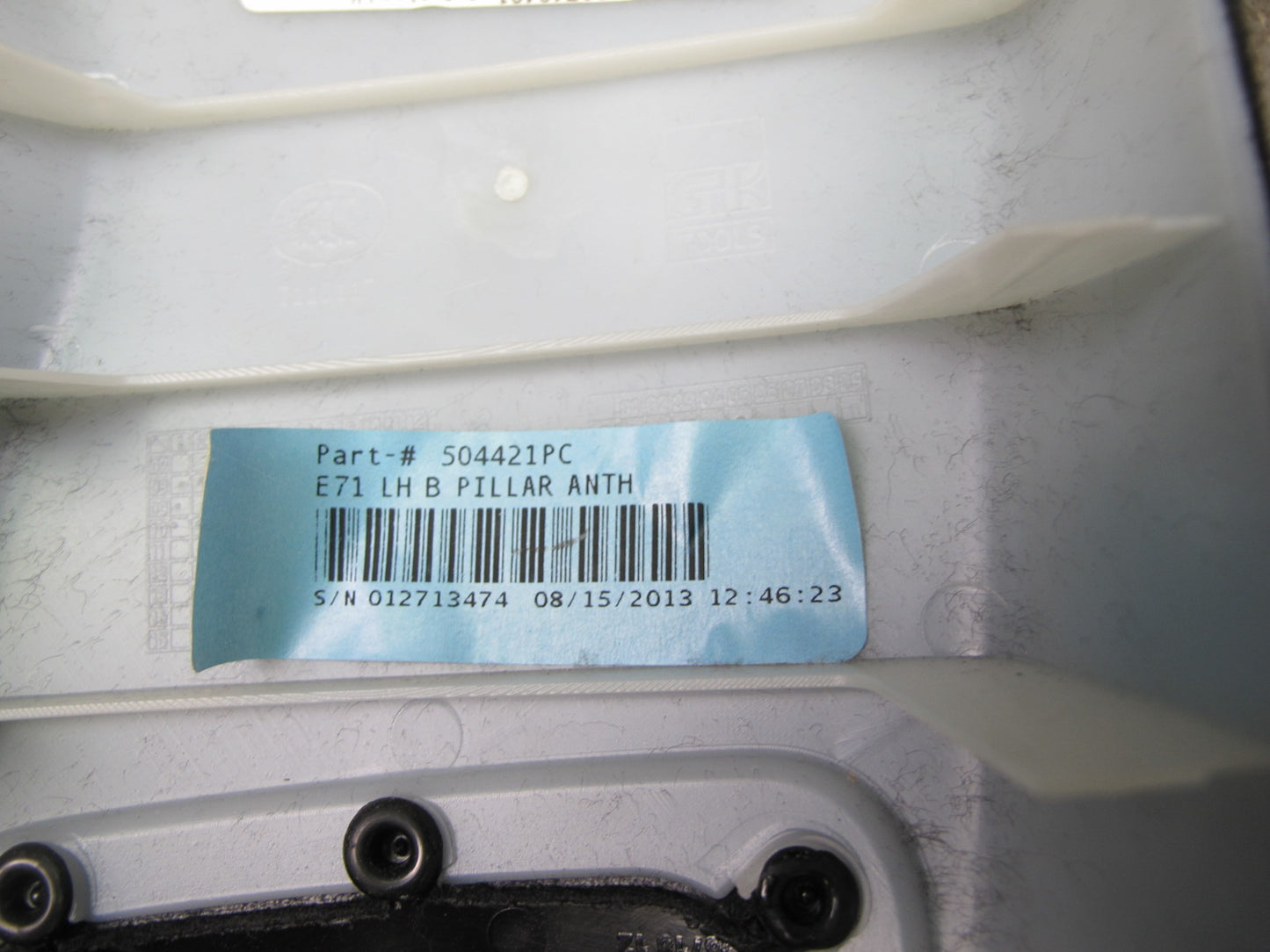 09-14 BMW E71 X6 Set of 2 Left & Right Upper B Pillar Trim Panel Black OEM