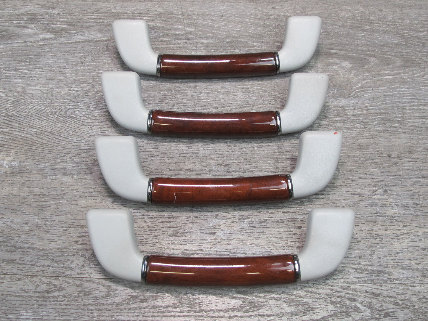 08-12 Lexus UVF46L LS600h Set of 4 Front & Rear Overhead Wood Grab Handle OEM