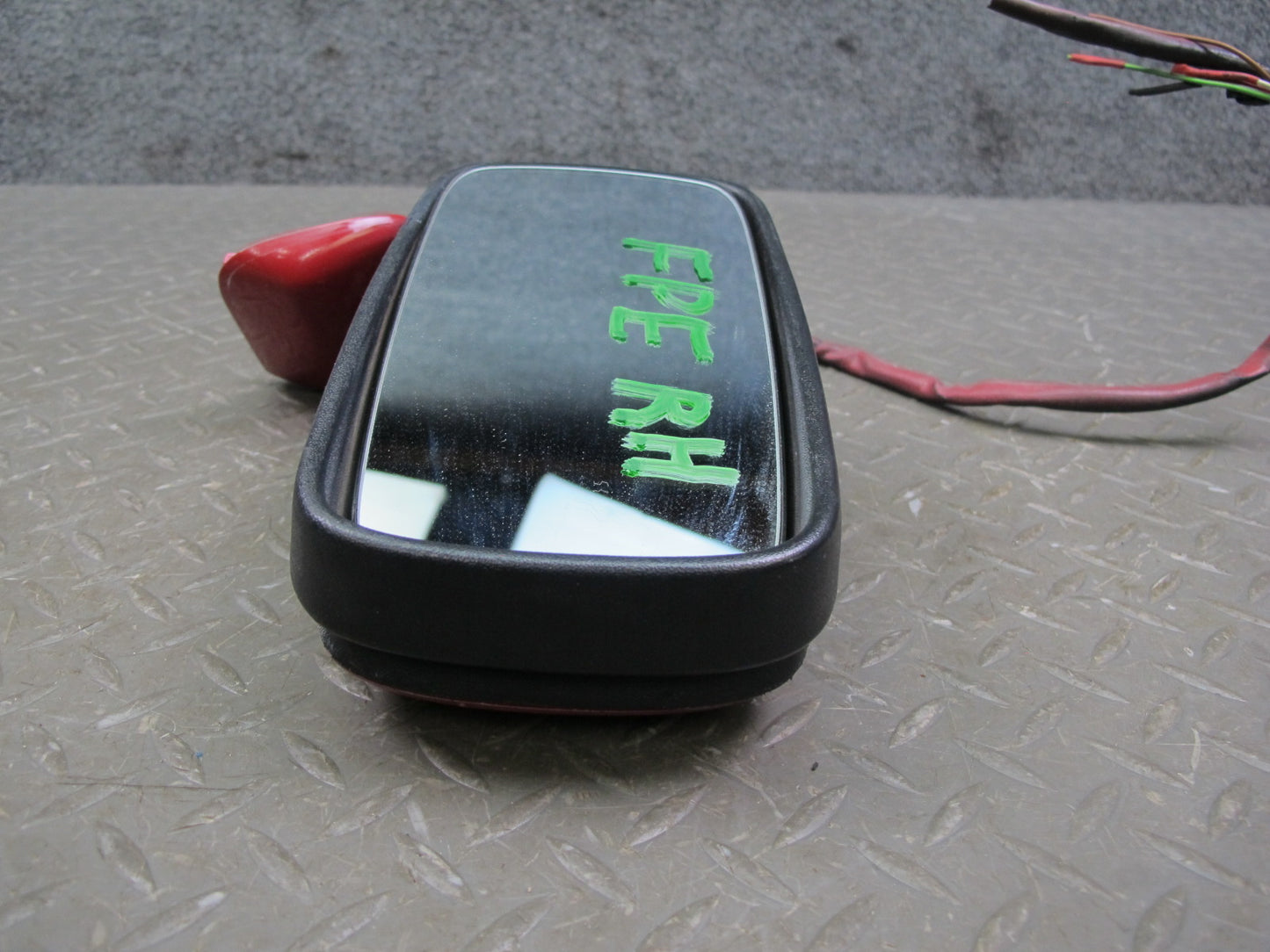 1984-1995 Porsche 928 S Front Right Side View Exterior Door Mirror RED W/ Seal