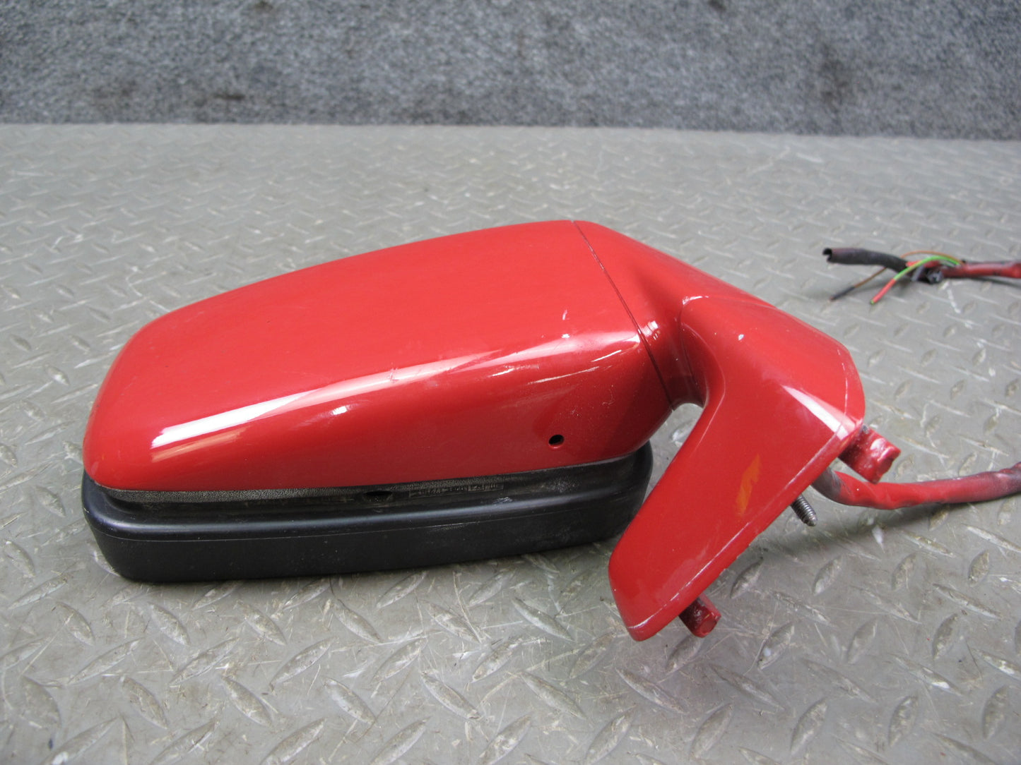 1984-1995 Porsche 928 S Front Right Side View Exterior Door Mirror RED W/ Seal