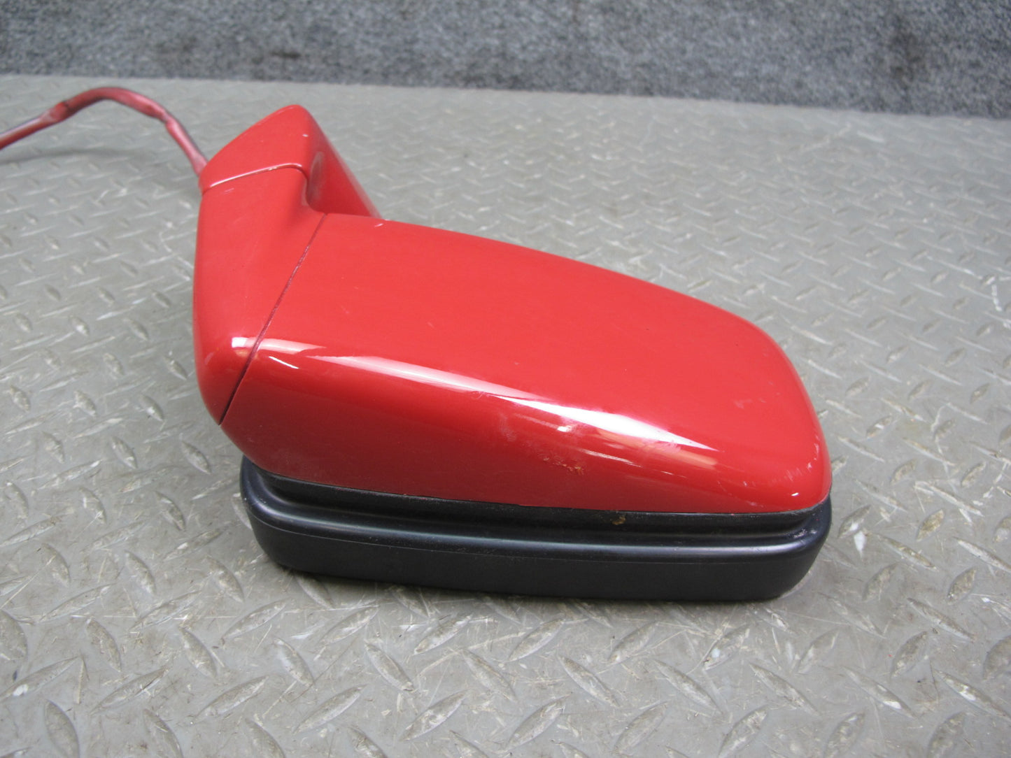 1984-1995 Porsche 928 S Front Right Side View Exterior Door Mirror RED W/ Seal
