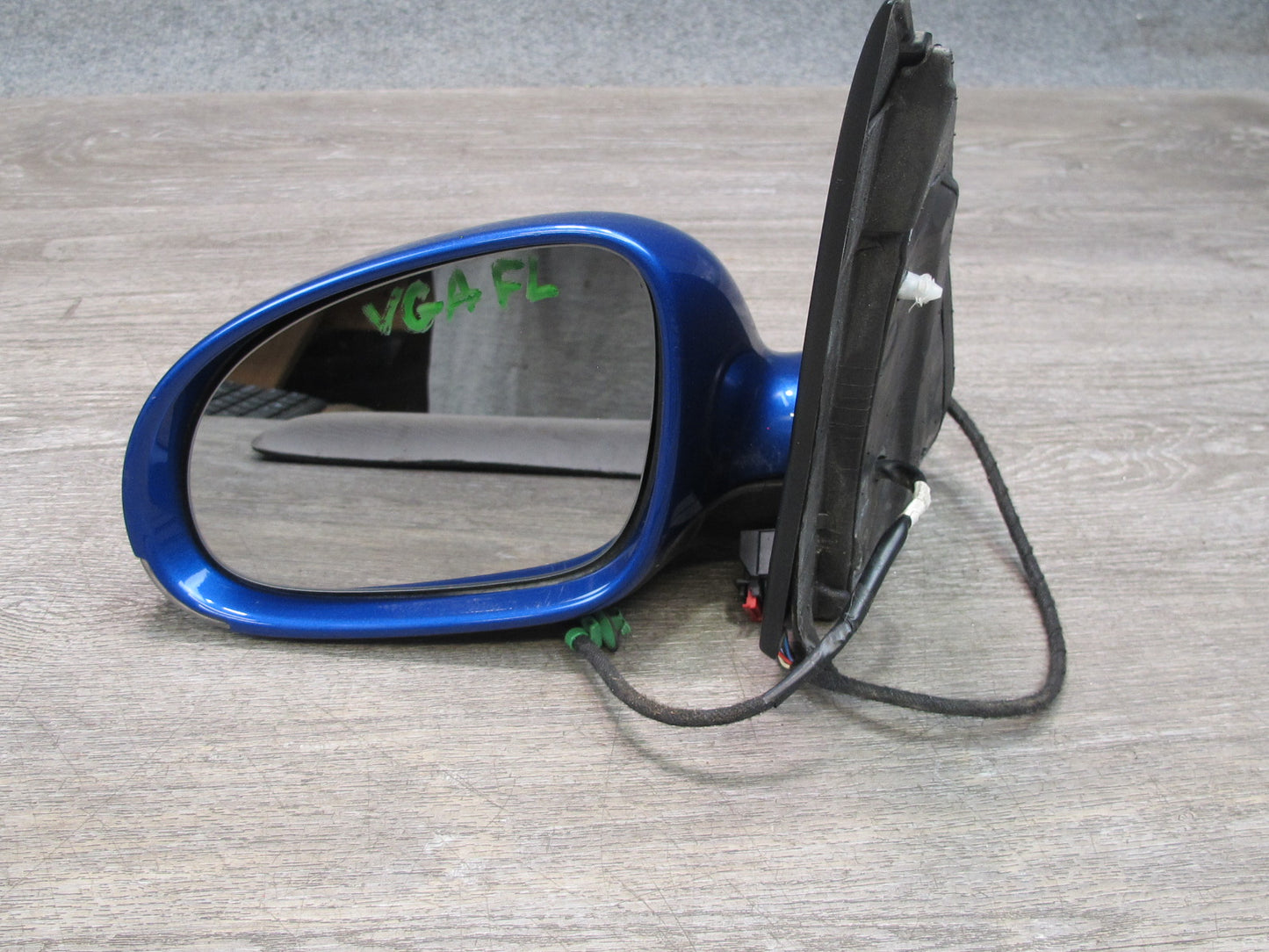 06-09 VW Rabbit GTI R32 Left Driver Door Side View Power Heated Mirror Blue OEM