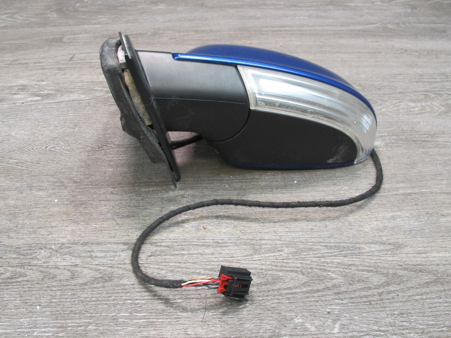 06-09 VW Rabbit GTI R32 Left Driver Door Side View Power Heated Mirror Blue OEM